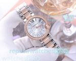 Best Clone Cartier Ballon Blanc de Diamond Bezel 2-Tone Rose Gold Ladies Watch